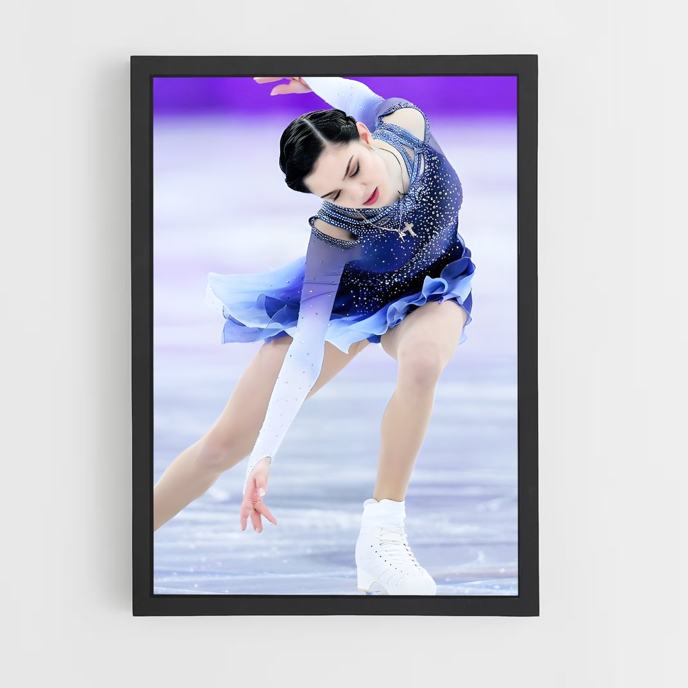 Poster Olympics skating patineuse – affiche Patinage artistique (vue 2)